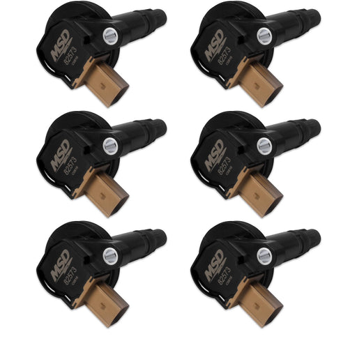 MSD Ignition Coil - Ford EcoBoost - 3.5L V6 - 3-Pin Connector - Black - 6-Pack MSD Autoparts