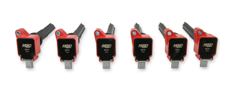 MSD Ignition Coil - Ford EcoBoost - 3.5L V6 - Red - 6-Pack MSD Autoparts