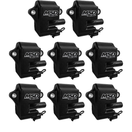 MSD Ignition Coil - Pro Power Series - GM LS1/LS6 Engines - Black - 8-Pack MSD Autoparts