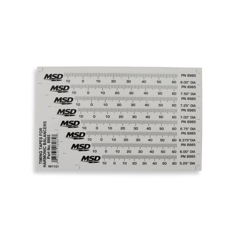 MSD Timing Tape - Harmonic Balancer - 5.25" to 8.00" MSD Autoparts