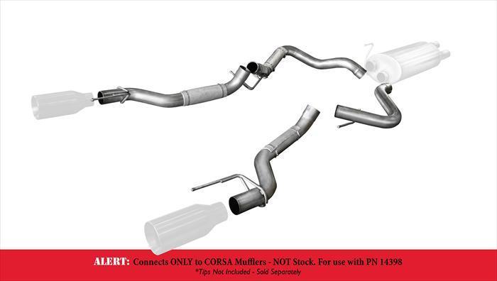 Muffler to Cat-Back / 3.0 in Axle Pipes | 2017-2020 Ford F-150 EcoBoost Raptor 3.5T (14399) Corsa Autoparts