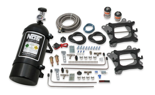 NOS Cheater Wet Nitrous System for 2x4 Dual 4150 4-barrel Carburetors-Black NOS Autoparts