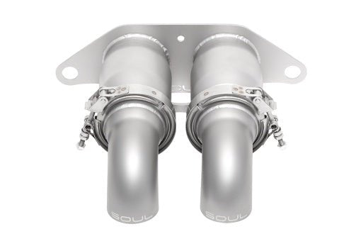 Porsche 991 GT3 / GT3 RS SOUL Bolt-On Resonated Turn Down Exhaust Tips SOUL PERFORMANCE