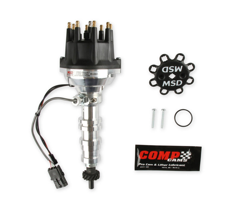 Pro-Billet Cam Sync Distributor, Ford FE, Steel gear MSD Autoparts