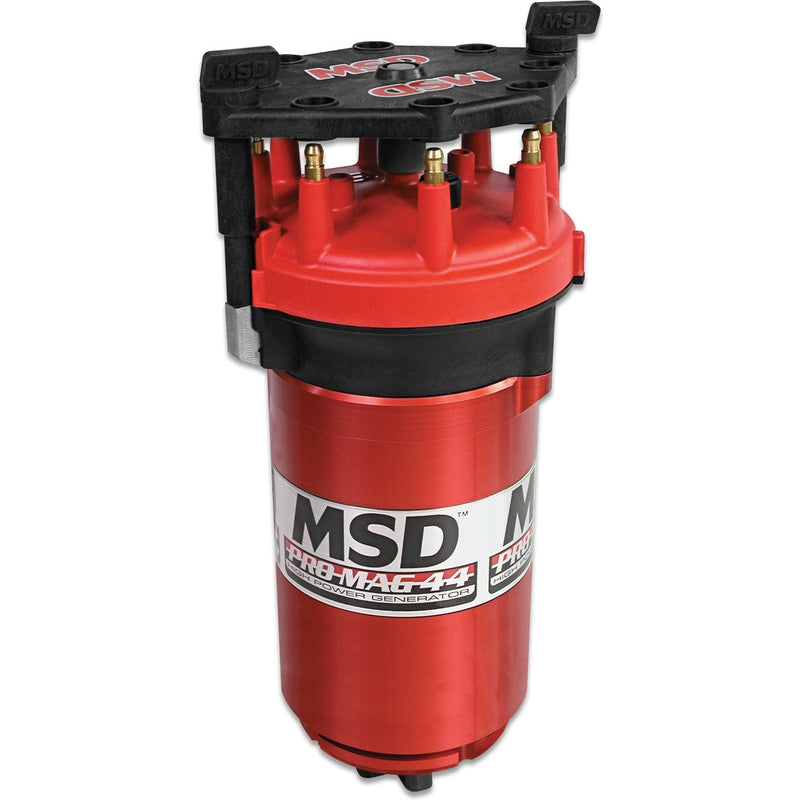 Pro Mag 44 Amp Generator, CW Rotation, Red, Standard Cap, Band Clamp MSD Autoparts