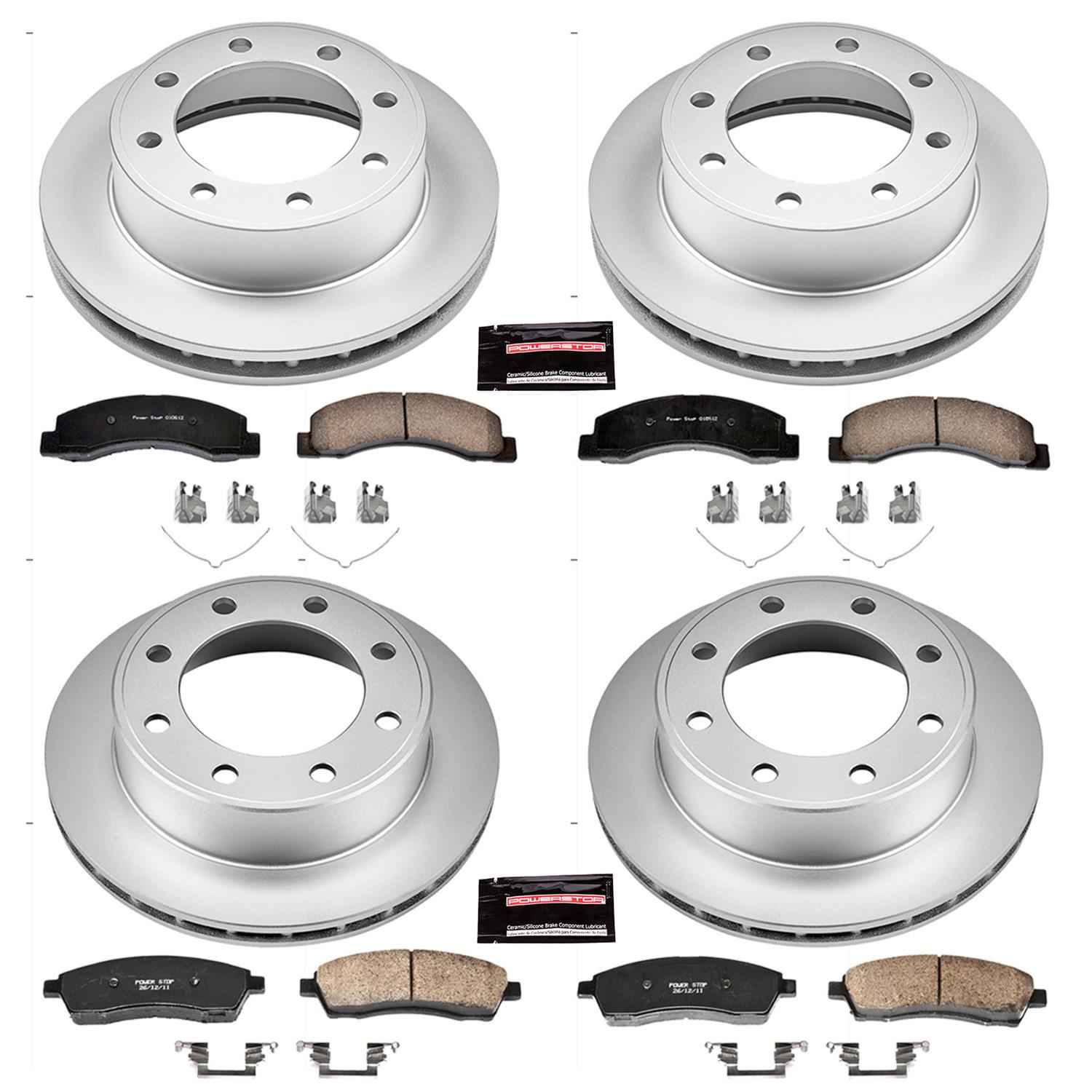 PowerStop Z17 Evolution Plus GEOMET Coated Brake Kits for 1999-2004 F-350 SUPER DUTY, F-250 SUPER DUTY, 2000-2005 EXCURSION - CRK1906