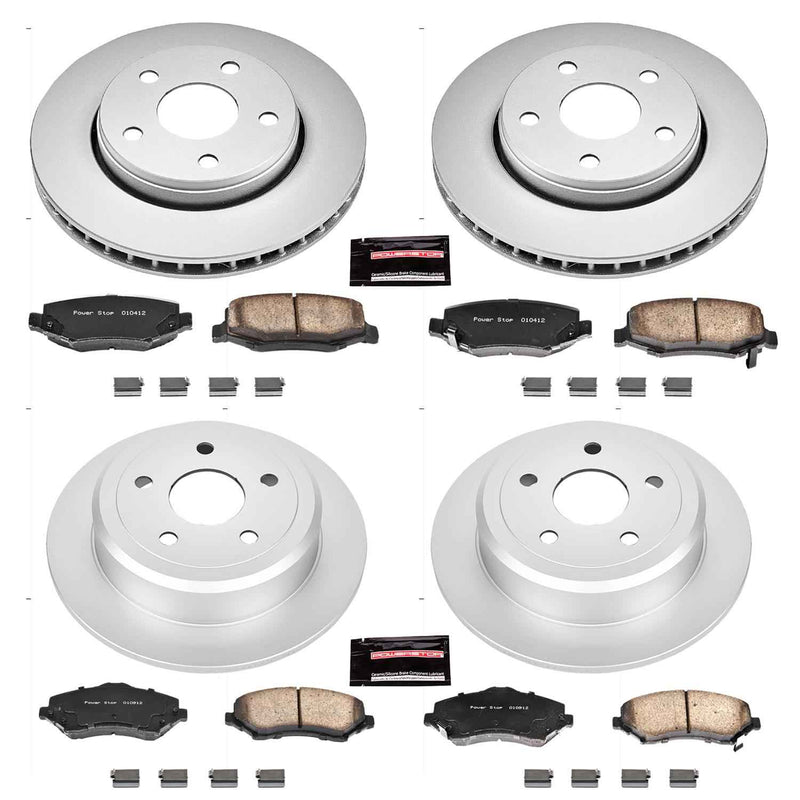 PowerStop Z17 Evolution Plus GEOMET Coated Brake Kits for 2007-2017 WRANGLER, 2018 WRANGLER JK - CRK2798 PowerStop Autoparts