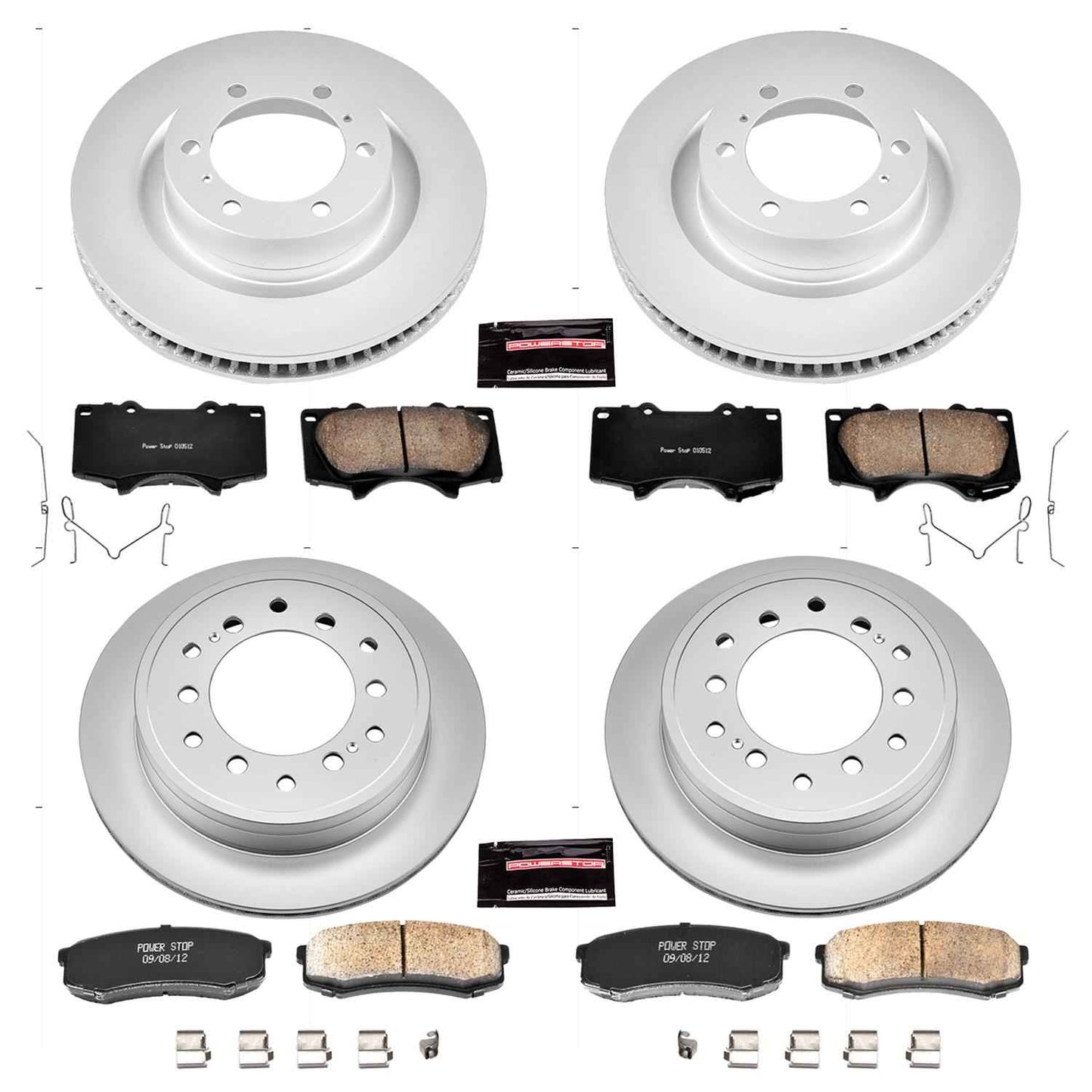 PowerStop Z17 Evolution Plus GEOMET Coated Brake Kits for 2010-2024 4RUNNER, 2010-2023 GX460 - CRK5874