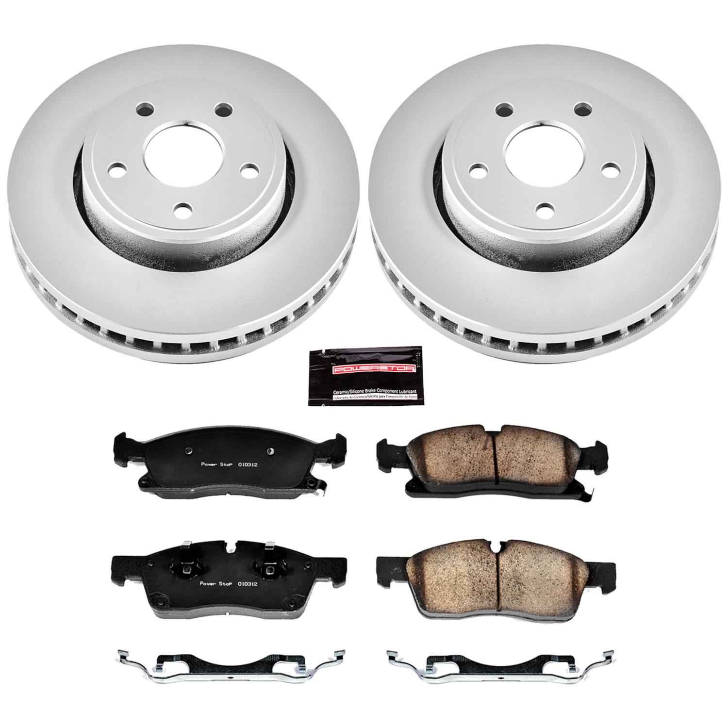 PowerStop Z17 Evolution Plus GEOMET Coated Brake Kits for 2011-2020 DURANGO, 2011-2016 GRAND CHEROKEE - CRK5951