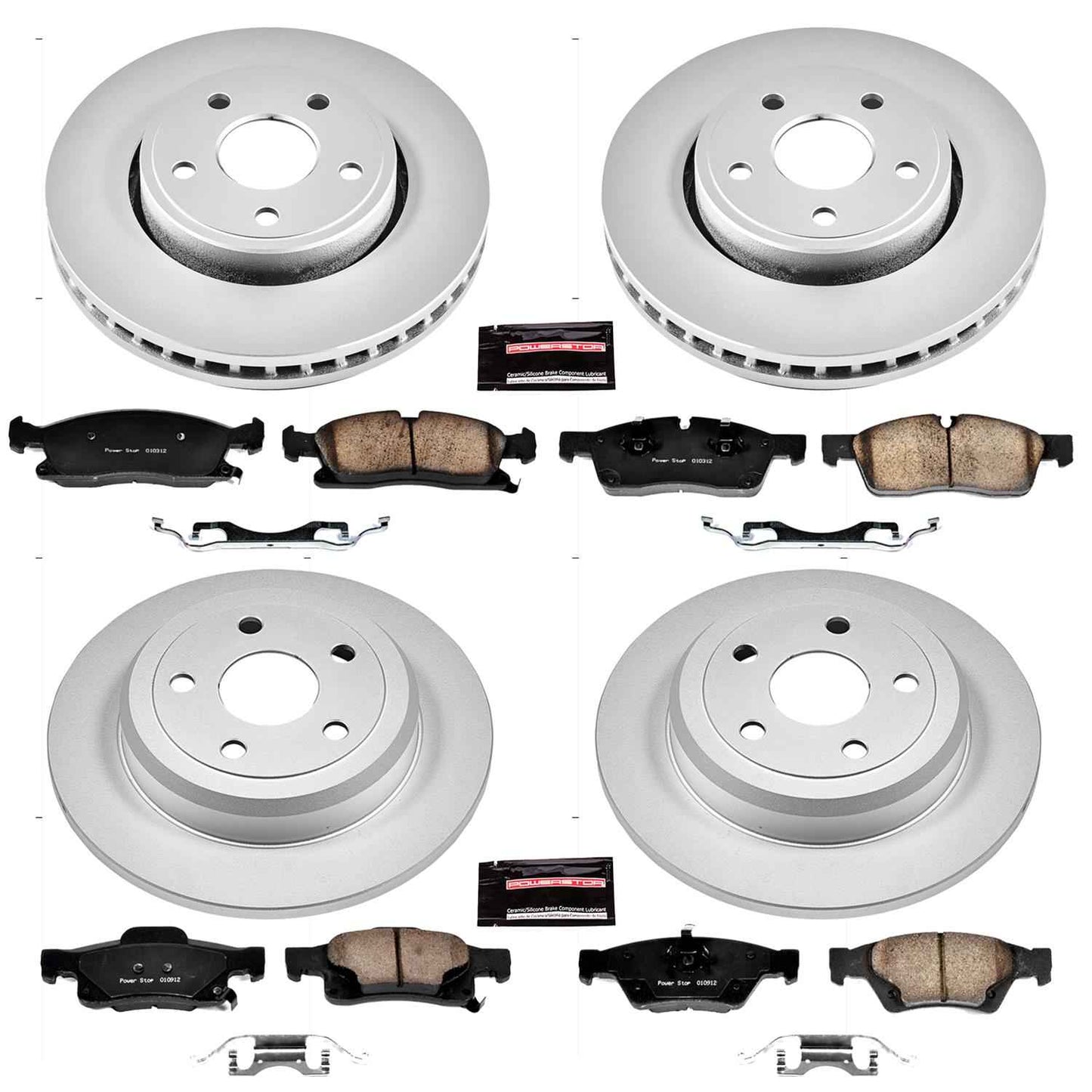 PowerStop Z17 Evolution Plus GEOMET Coated Brake Kits for 2011-2020 DURANGO, 2011-2016 GRAND CHEROKEE - CRK5952