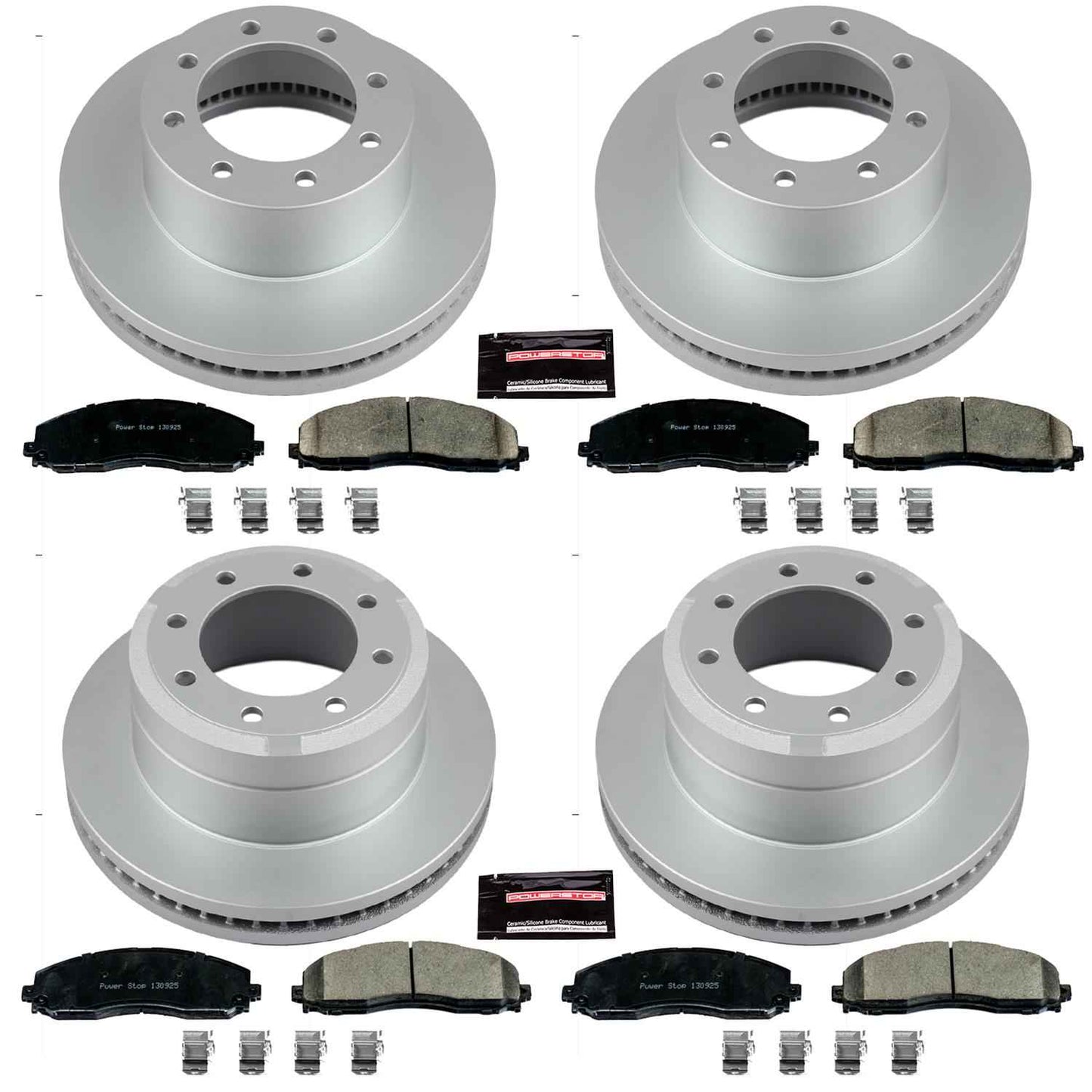 PowerStop Z17 Evolution Plus GEOMET Coated Brake Kits for 2012-2022 F-250 SUPER DUTY, 2013-2022 F-350 SUPER DUTY - CRK6405