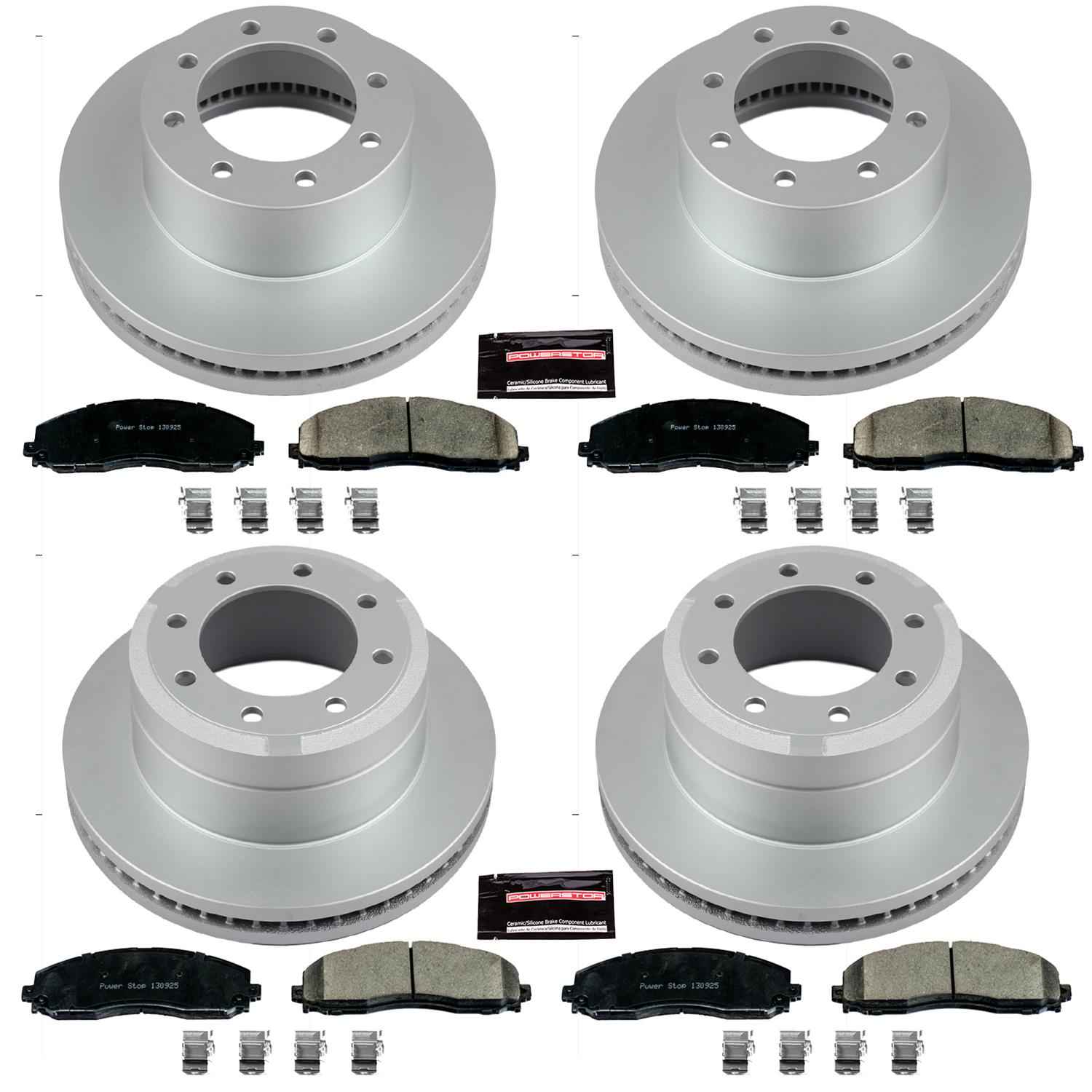 PowerStop Z17 Evolution Plus GEOMET Coated Brake Kits for 2012-2022 F-250 SUPER DUTY, 2013-2022 F-350 SUPER DUTY - CRK6405
