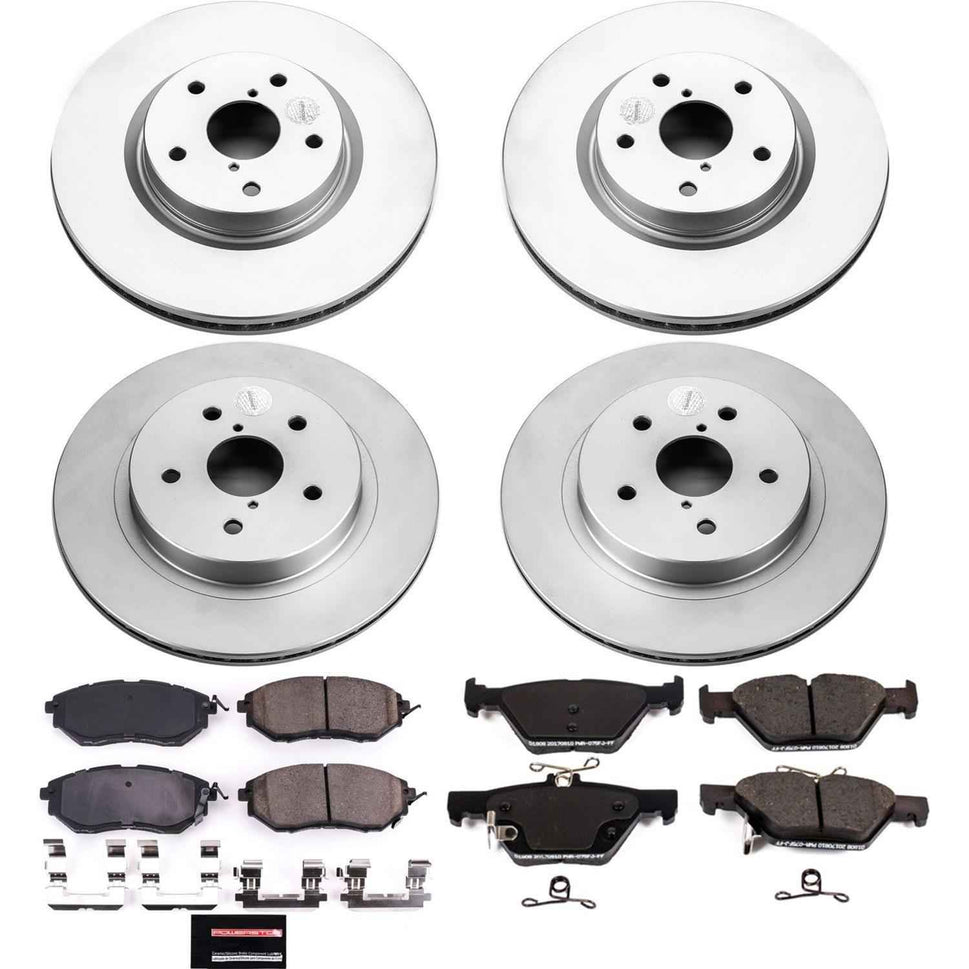 PowerStop Z17 Evolution Plus GEOMET Coated Brake Kits for 2015-2019 LEGACY, OUTBACK, 2016-2021 WRX - CRK7028