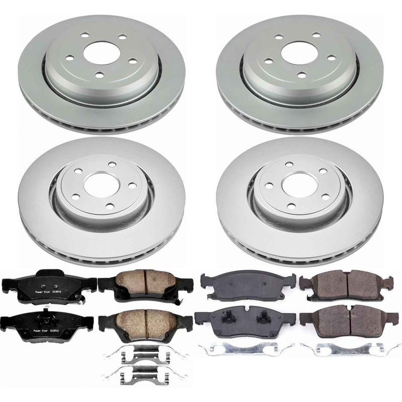 PowerStop Z17 Evolution Plus GEOMET Coated Brake Kits for 2021-2024 DURANGO, 2016-2021 GRAND CHEROKEE, 2022 GRAND CHEROKEE WK - CRK7136 PowerStop Autoparts