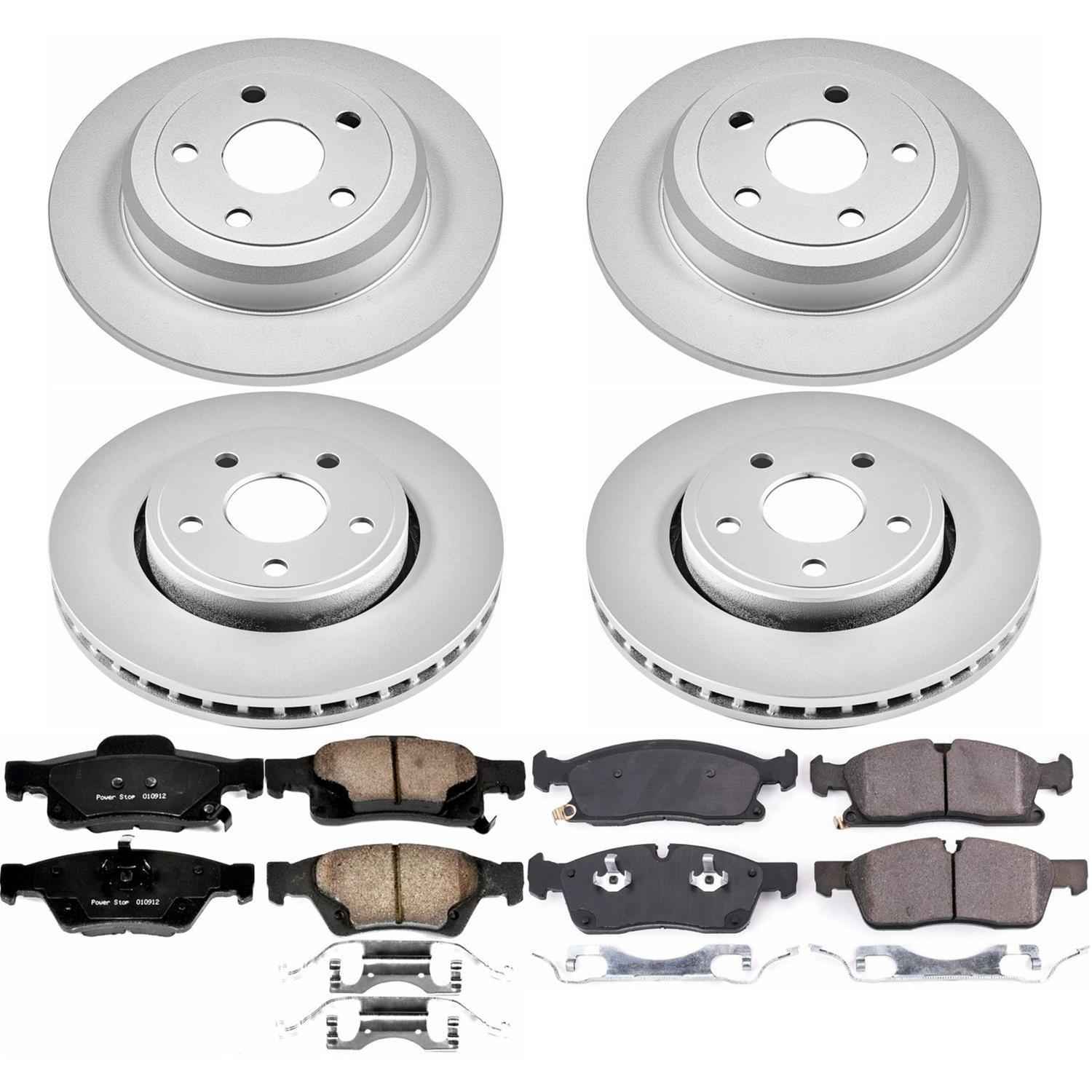 PowerStop Z17 Evolution Plus GEOMET Coated Brake Kits for 2017-2020 GRAND CHEROKEE - CRK7413