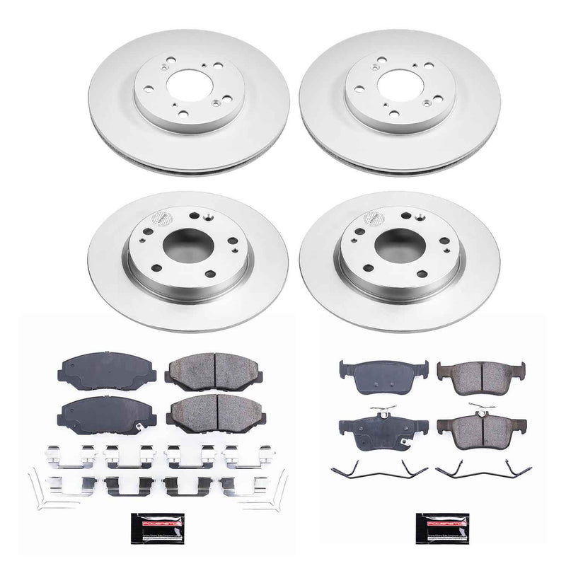 PowerStop Z17 Evolution Plus GEOMET Coated Brake Kits for 2016-2021 CIVIC - CRK7574 PowerStop Autoparts