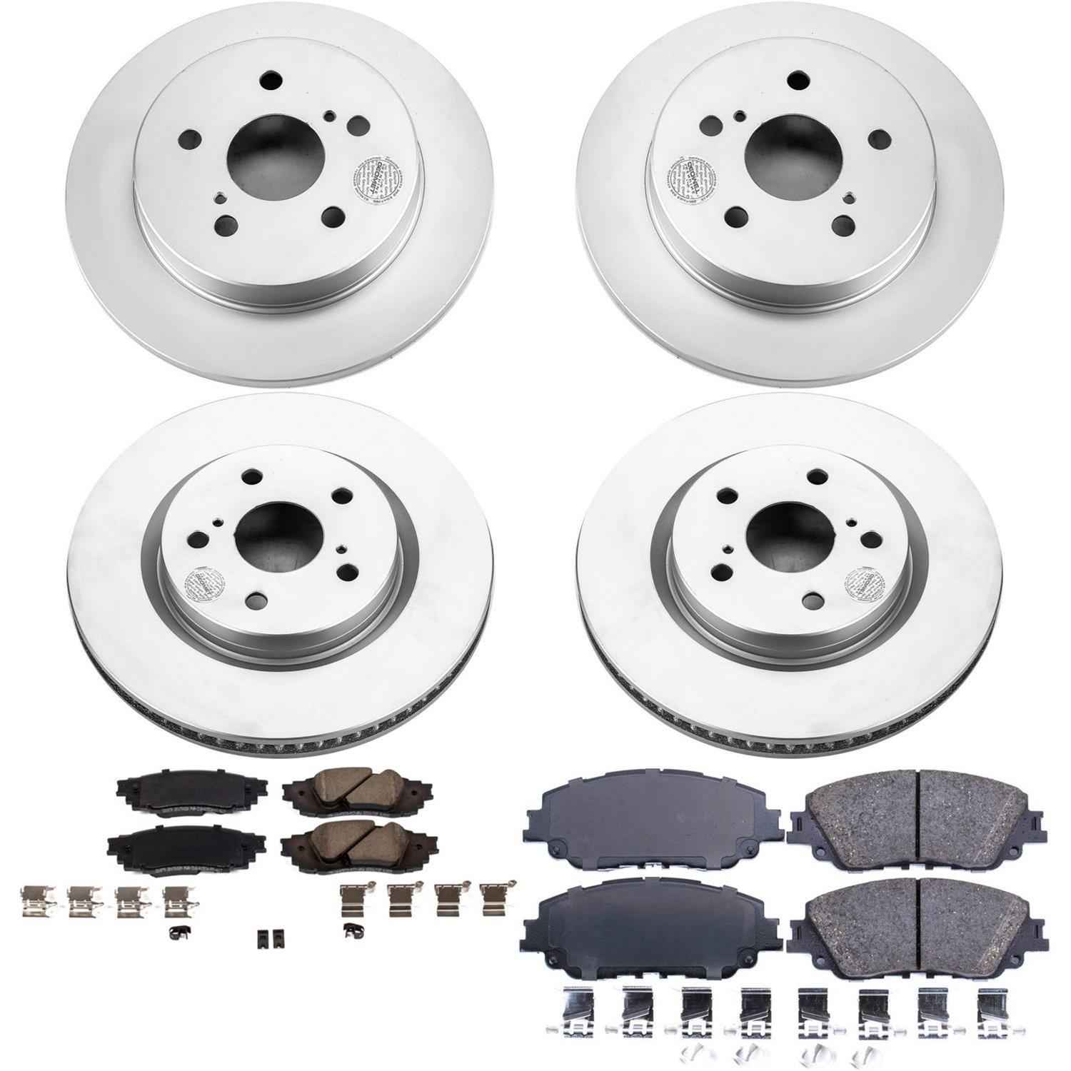 PowerStop Z17 Evolution Plus GEOMET Coated Brake Kits CRK8348