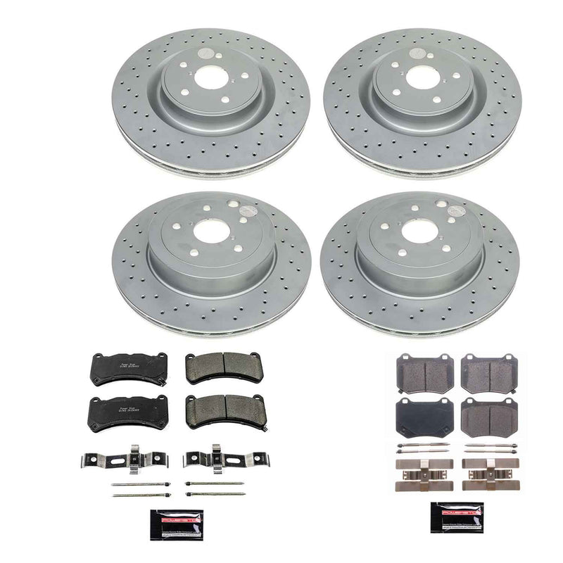 PowerStop Z17 Evolution Plus GEOMET Coated Brake Kits for 2024 WRX, 2018-2021 WRX STI - CRK8522 PowerStop Autoparts