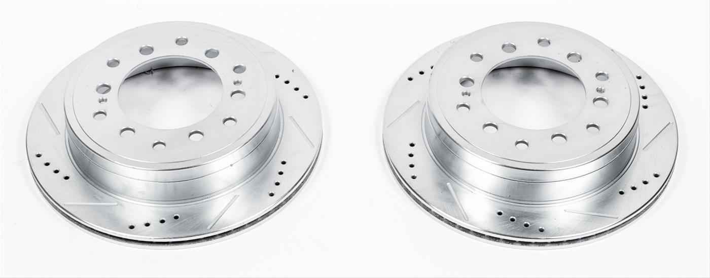 PowerStop Evolution Drilled and Slotted Rotors for 2010-2024 4RUNNER, 2010-2014 FJ CRUISER, 2010-2023 GX460 - JBR-1396XPR