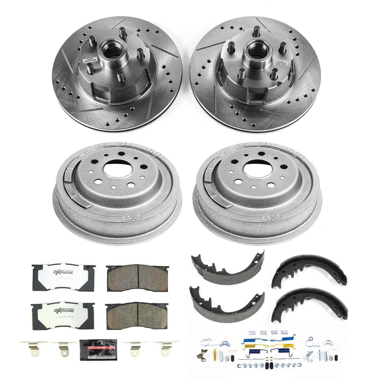PowerStop Z26 Street Warrior Disc and Drum Brake Upgrade Kits for 1967 FAIRLANE, FALCON, 1965-1967 MUSTANG - K15015DK-26