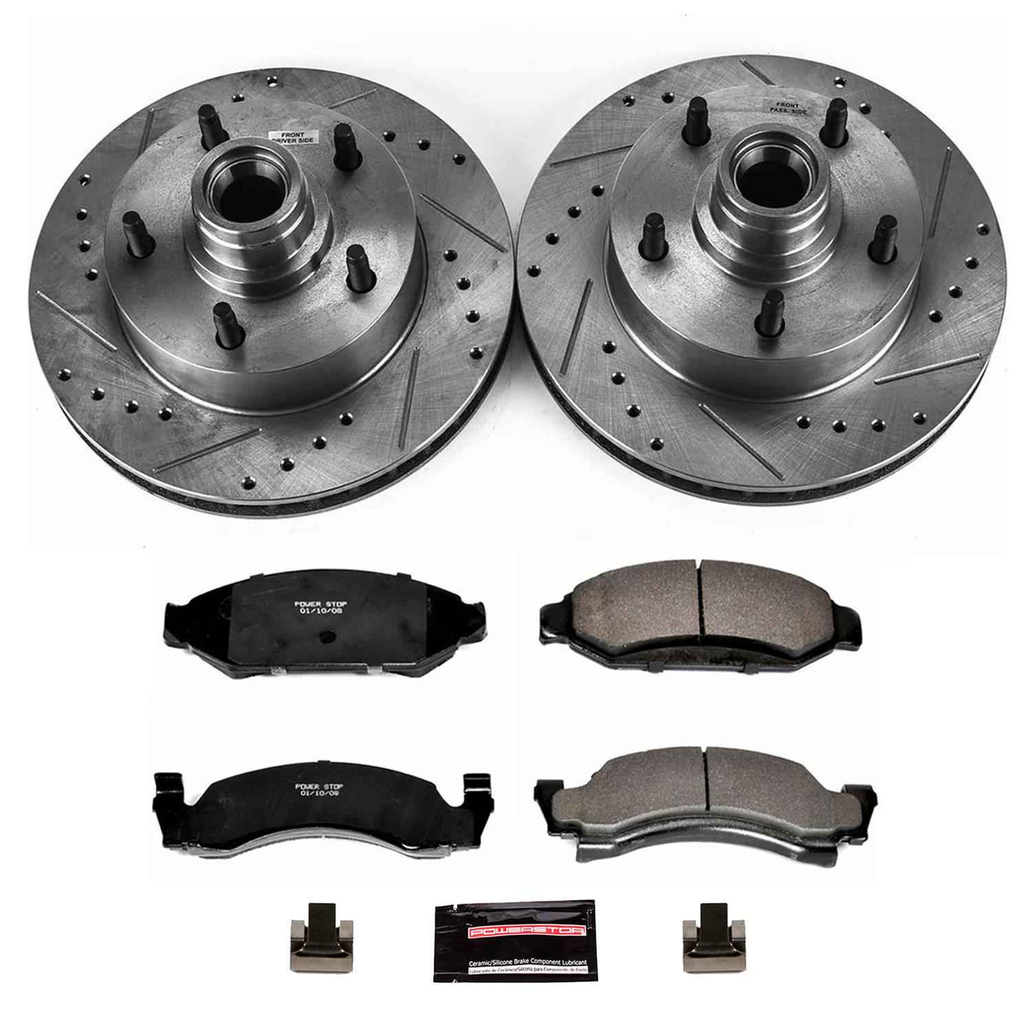 PowerStop Z23 Evolution Sport Brake Upgrade Kits for 1987-1993 E-150 ECONOLINE, F-150, 1990-1993 E-150 ECONOLINE CLUB WAGON - K1766