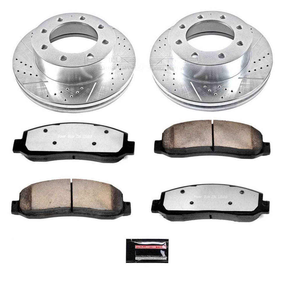 PowerStop Z36 Truck and Tow Brake Upgrade Kits for 2005-2008 F-250 SUPER DUTY, 2005-2011 F-350 SUPER DUTY, 2010-2012 F-450 SUPER DUTY - K1781-36