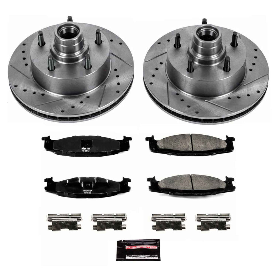 PowerStop Z23 Evolution Sport Brake Upgrade Kits for 1994-2001 E-150 ECONOLINE, 1994-1996 F-150 - K1831