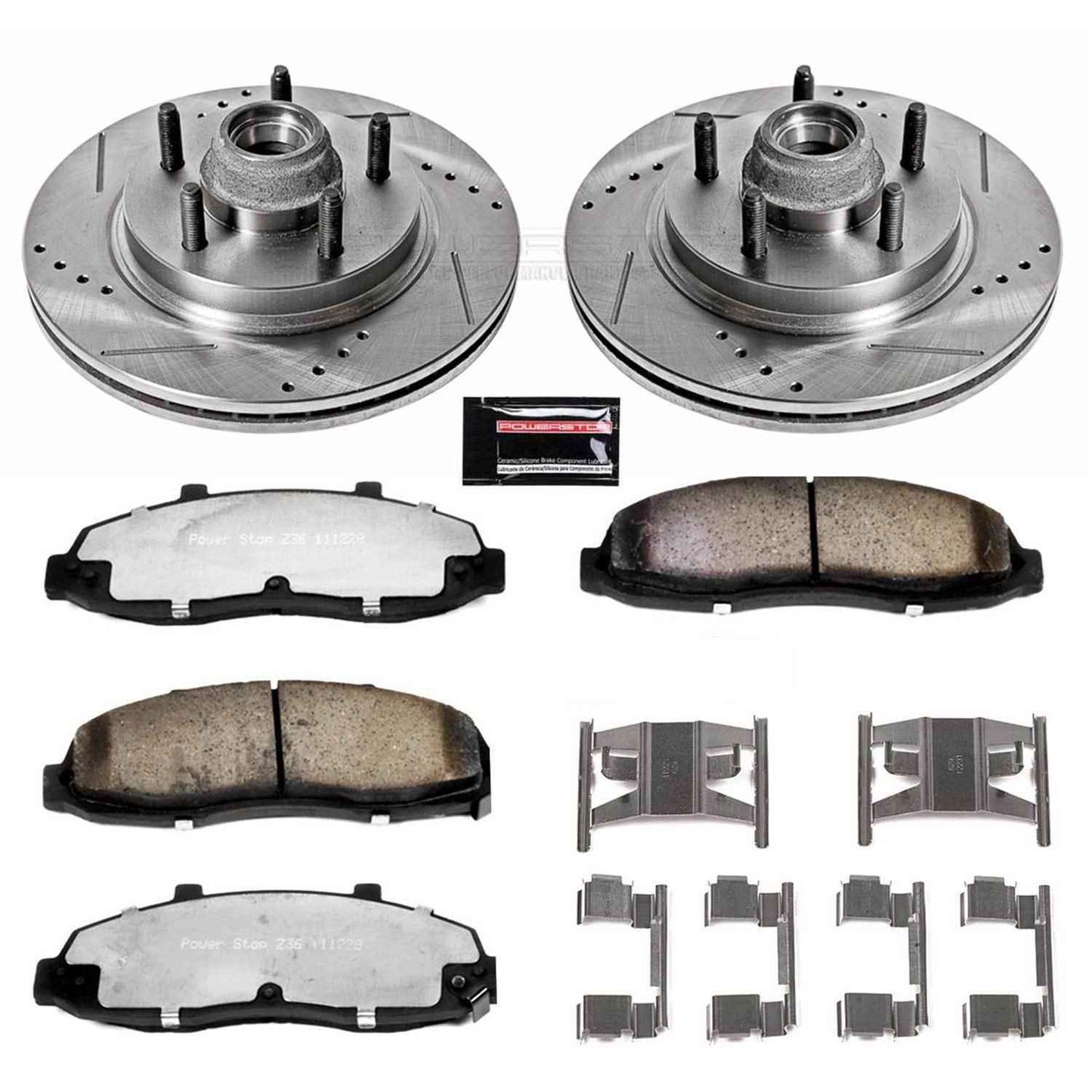 PowerStop Z36 Truck and Tow Brake Upgrade Kits for 2002 BLACKWOOD, 2000-2003 F-150, 2004 F-150 HERITAGE - K1914-36