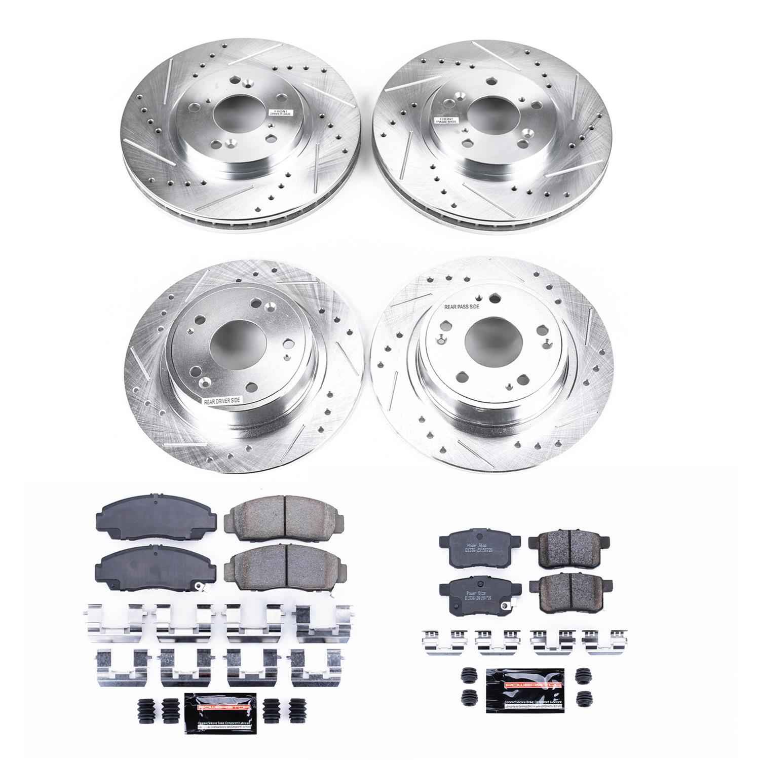 PowerStop Z23 Evolution Sport Brake Upgrade Kits for 2008-2010 ACCORD, 2009-2010 TSX - K2742