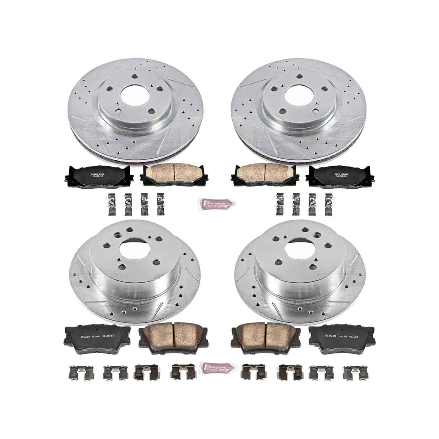 PowerStop Z23 Evolution Sport Brake Upgrade Kits for 2008-2012 AVALON, 2007-2011 CAMRY, 2007-2012 ES350 - K2822