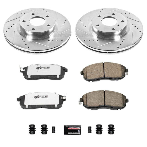 PowerStop Z26 Street Warrior Brake Upgrade Kits for 2003-2005 350Z, G35 - K3140-26 PowerStop Autoparts