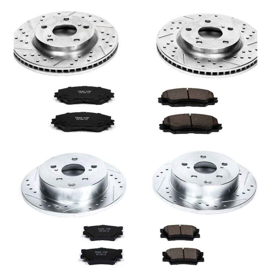 PowerStop Z23 Evolution Sport Brake Upgrade Kits for 2010-2012 HS250H, 2006-2018 RAV4 - K4100