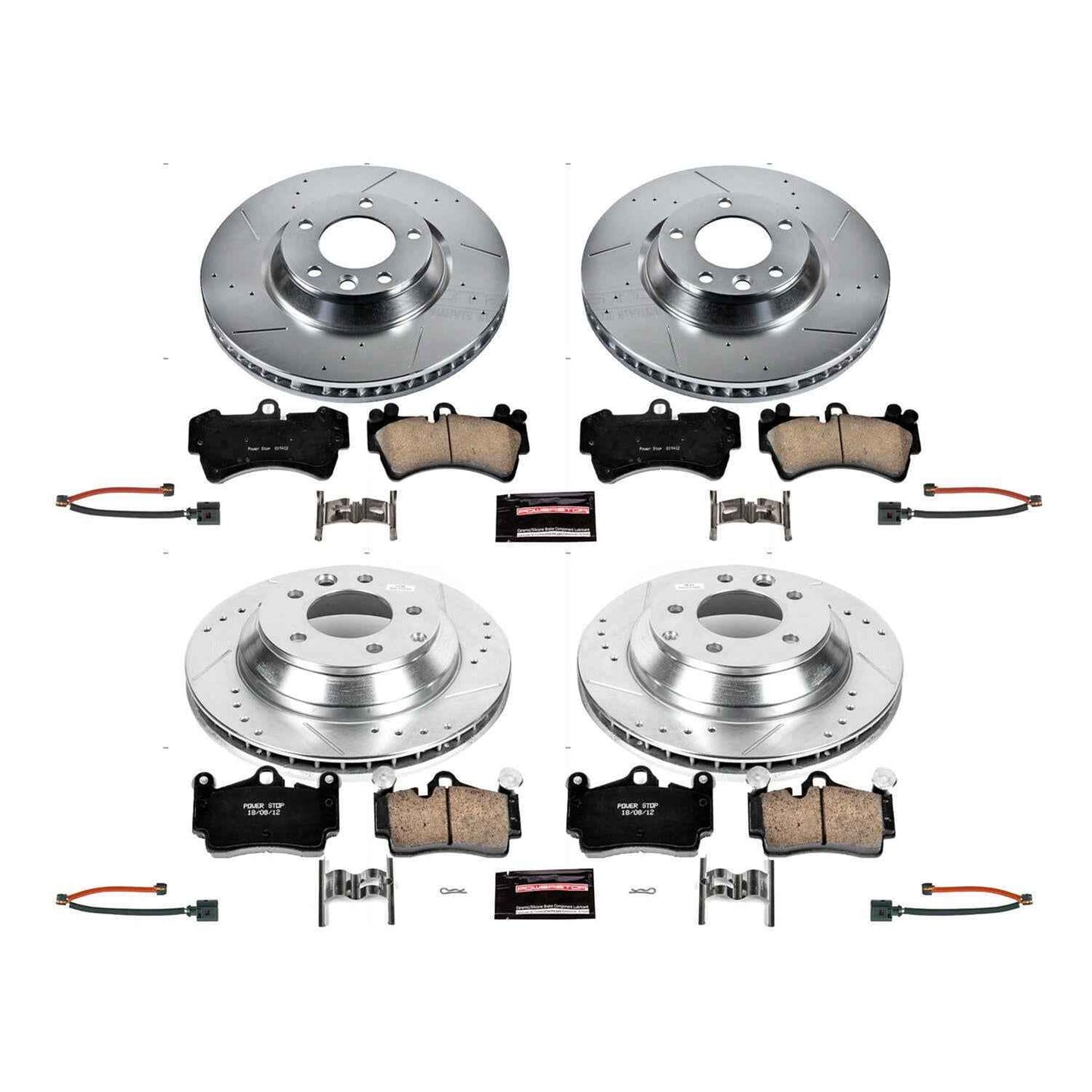 PowerStop Z23 Evolution Sport Brake Upgrade Kits for 2003-2010 CAYENNE, 2007-2015 Q7, 2004-2008 TOUAREG - K4500