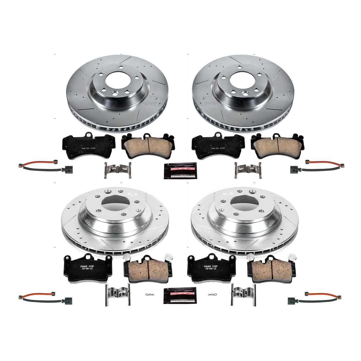 PowerStop Z23 Evolution Sport Brake Upgrade Kits for 2003-2010 CAYENNE, 2007-2015 Q7, 2004-2008 TOUAREG - K4500