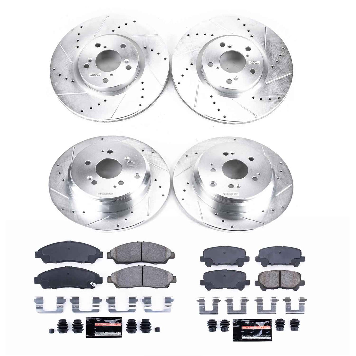PowerStop Z23 Evolution Sport Brake Upgrade Kits for 2007-2013 MDX, 2009-2011 PILOT, 2010-2013 ZDX - K5369