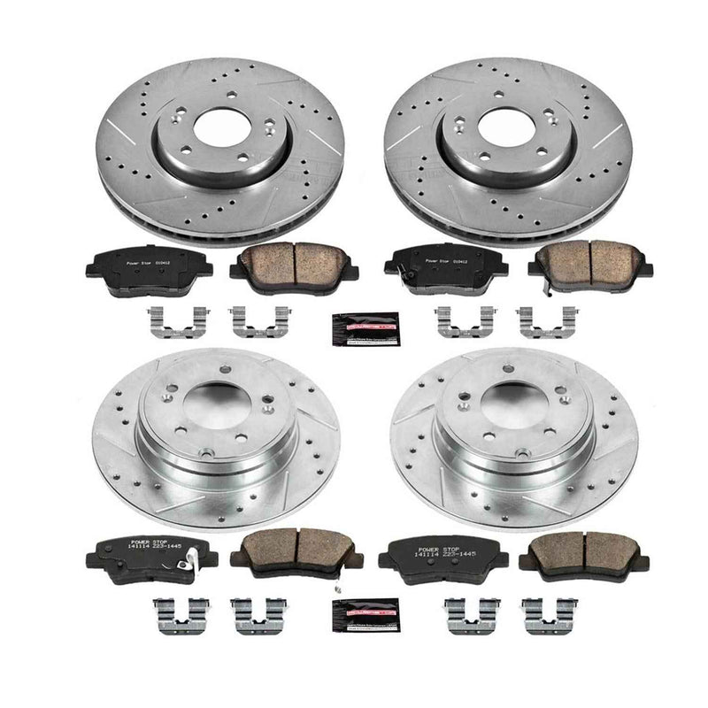 PowerStop Z23 Evolution Sport Brake Upgrade Kits for 2011-2016 OPTIMA, 2011-2015 SONATA - K5376 PowerStop Autoparts