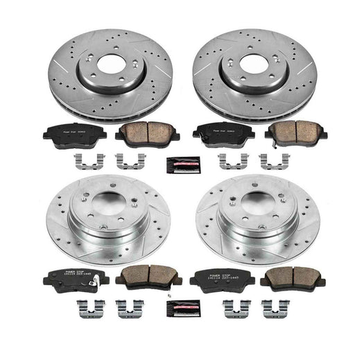 PowerStop Z23 Evolution Sport Brake Upgrade Kits for 2011-2016 OPTIMA, 2011-2015 SONATA - K5376 PowerStop Autoparts