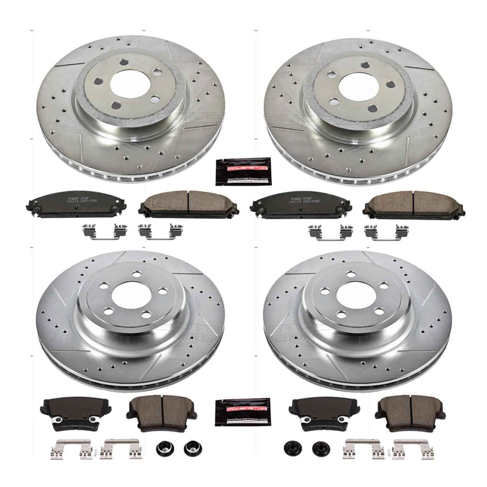 PowerStop Z23 Evolution Sport Brake Upgrade Kits for 2006-2014 CHARGER, 2006-2008 MAGNUM - K5457
