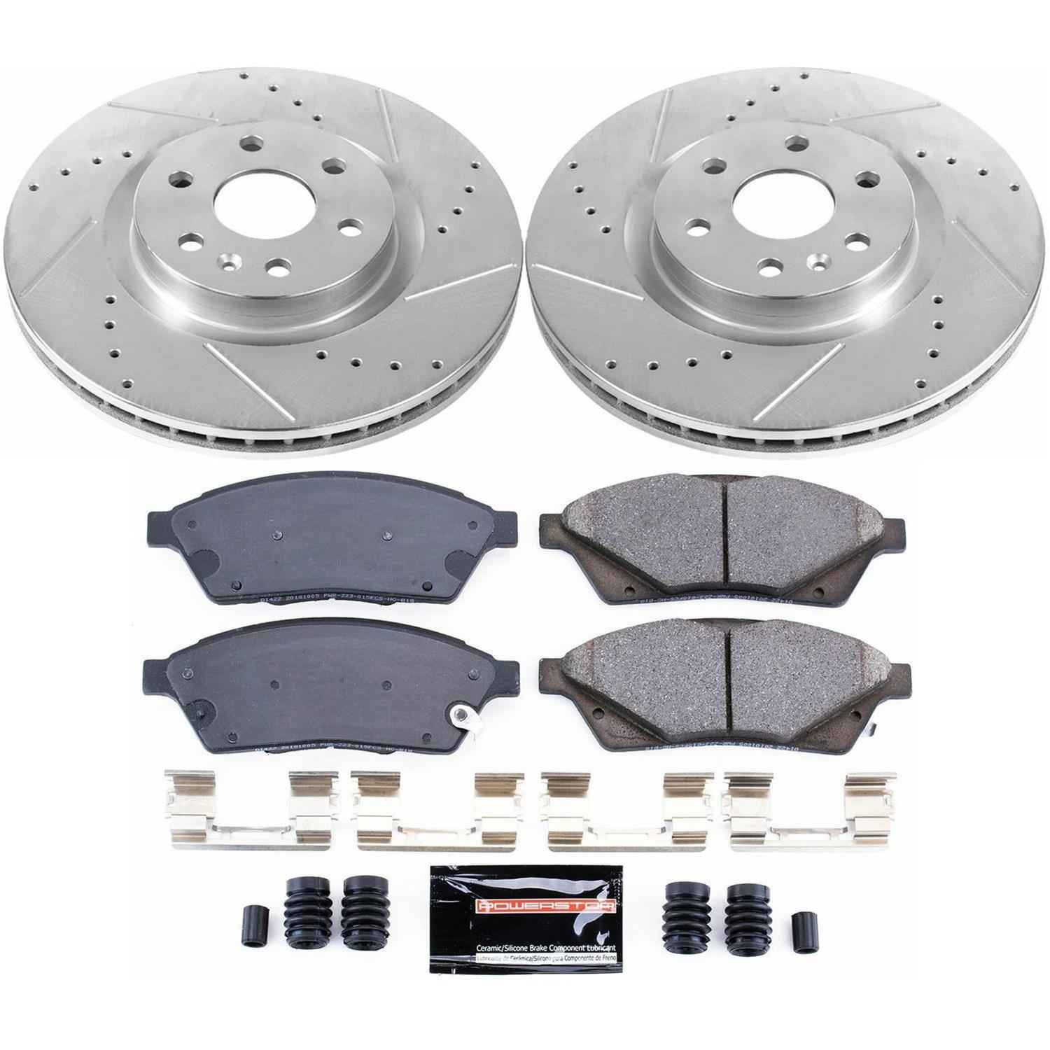 PowerStop Z23 Evolution Sport Brake Upgrade Kits for 2011 9-4X, 2010-2016 SRX - K5545
