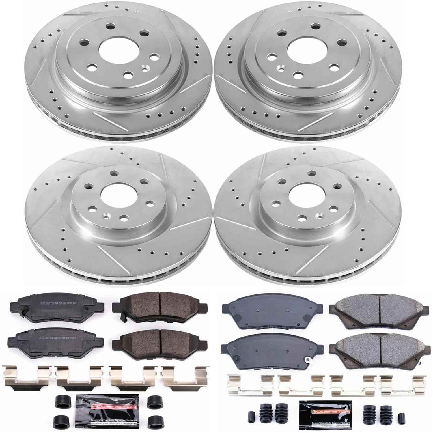 PowerStop Z23 Evolution Sport Brake Upgrade Kits for 2011 9-4X, 2010-2016 SRX - K5546