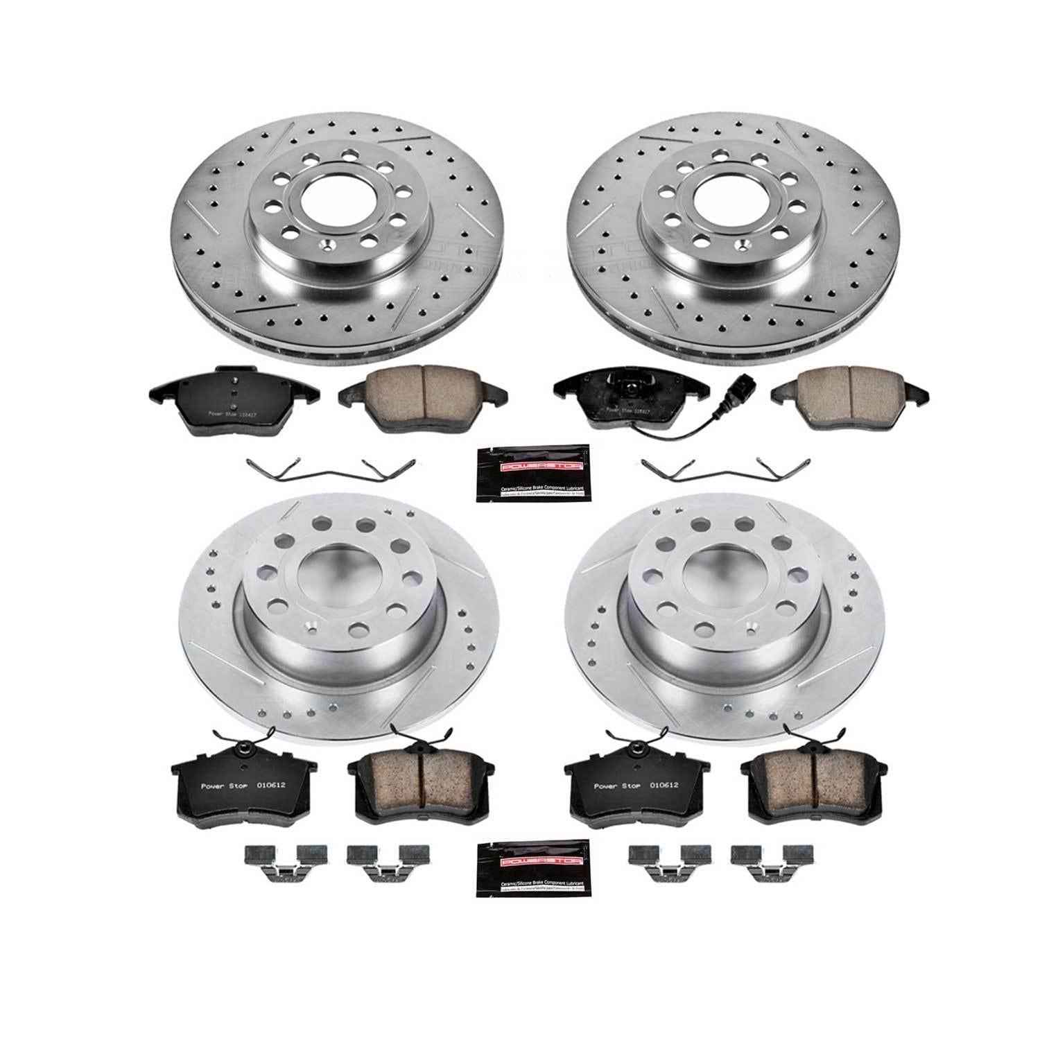 PowerStop Z23 Evolution Sport Brake Upgrade Kits for 2010-2013 A3, 2013-2019 BEETLE, 2012-2018 JETTA - K5749