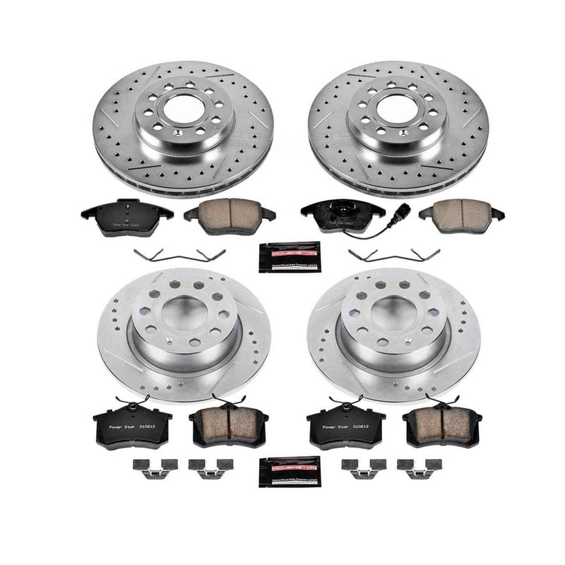PowerStop Z23 Evolution Sport Brake Upgrade Kits for 2010-2013 A3, 2013-2019 BEETLE, 2012-2018 JETTA - K5749 PowerStop Autoparts
