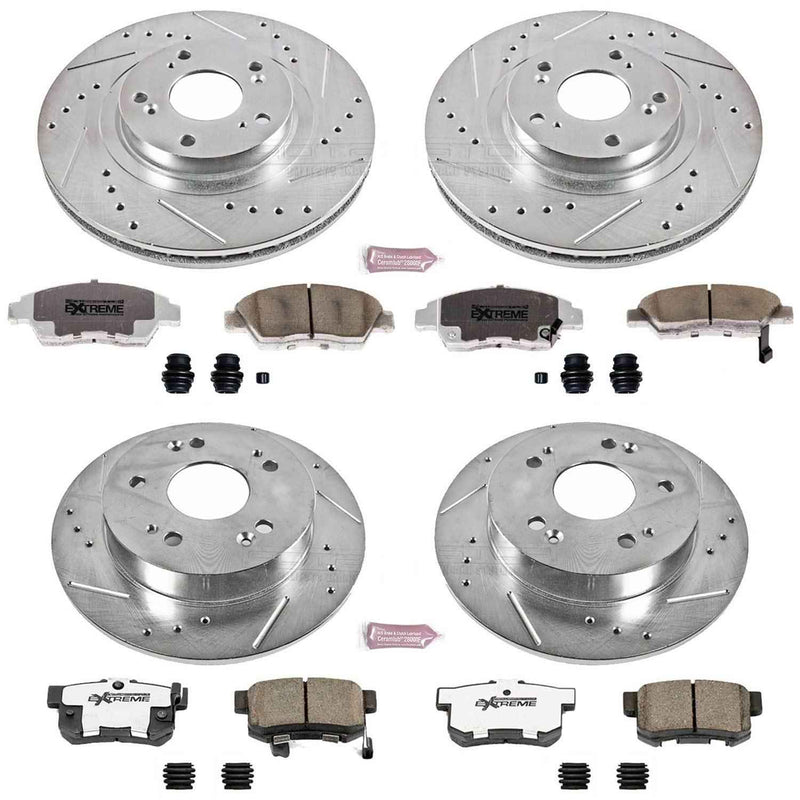 PowerStop Z26 Street Warrior Brake Upgrade Kits for 2012-2015 CIVIC, 2013-2015 ILX - K6327-26 PowerStop Autoparts