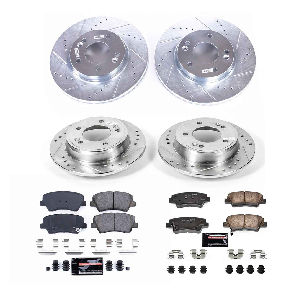 PowerStop Z23 Evolution Sport Brake Upgrade Kits for 2011-2016 ELANTRA, 2013-2014 ELANTRA COUPE - K6504