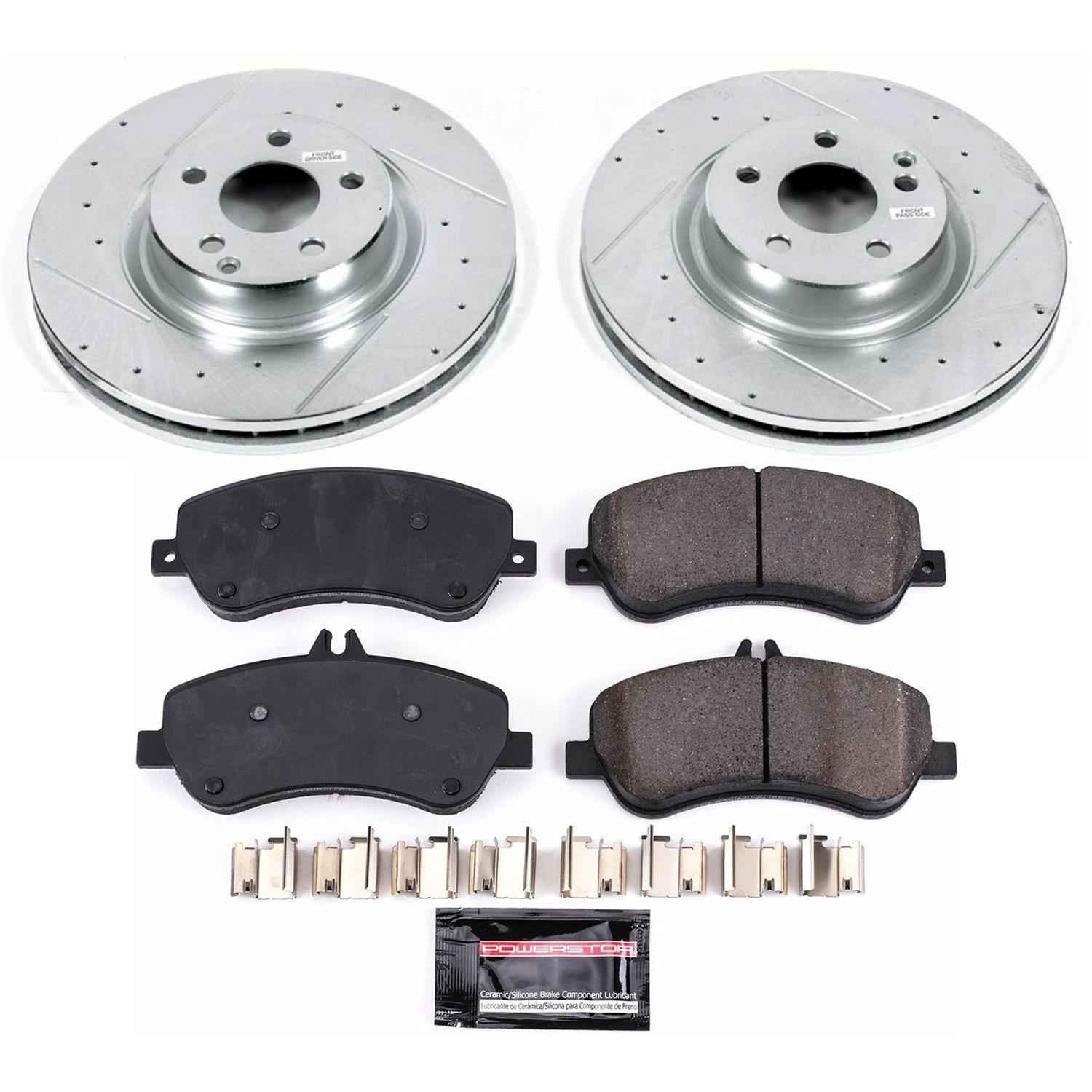 PowerStop Z23 Evolution Sport Brake Upgrade Kits for 2013-2015 GLK250, 2010-2015 GLK350 - K6603