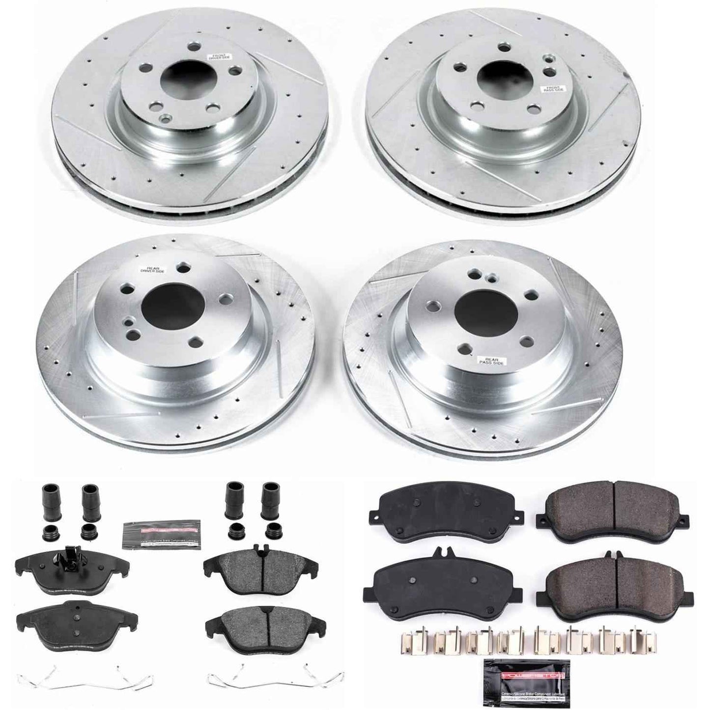 PowerStop Z23 Evolution Sport Brake Upgrade Kits for 2013-2015 GLK250, 2010-2015 GLK350 - K6604