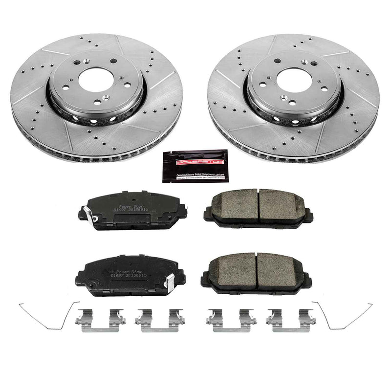 PowerStop Z23 Evolution Sport Brake Upgrade Kits for 2016 ILX, 2013-2018 RDX - K6940 PowerStop Autoparts