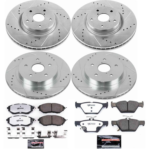 PowerStop Z26 Street Warrior Brake Upgrade Kits for 2015-2019 LEGACY, OUTBACK, 2016-2021 WRX - K7028-26 PowerStop Autoparts