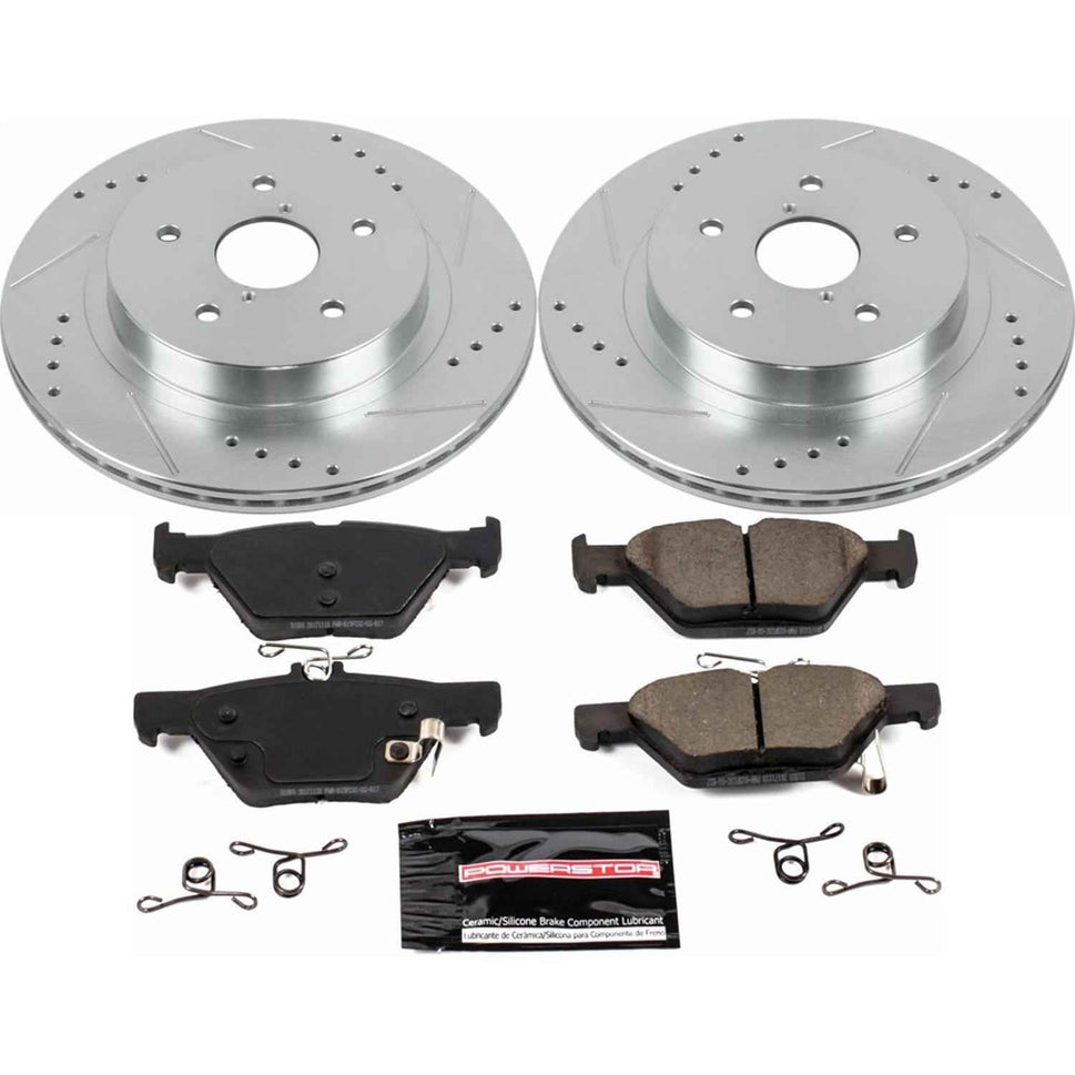 PowerStop Z23 Evolution Sport Brake Upgrade Kits for 2015-2022 LEGACY, 2015-2023 OUTBACK, 2016-2024 WRX - K7039