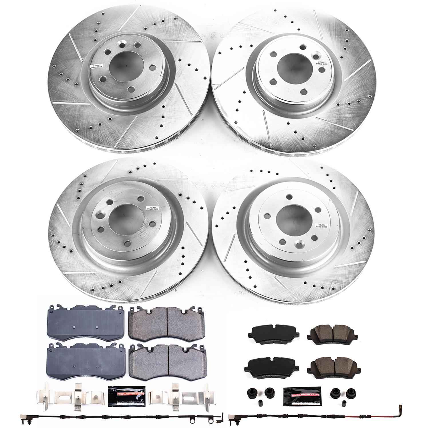 PowerStop Z23 Evolution Sport Brake Upgrade Kits for 2013-2018 RANGE ROVER, 2014-2017 RANGE ROVER SPORT - K7101